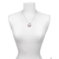 thumbnail image 3 of Delight Jewelry Silvertone Domed Multi Color RPT Gymnastics Ring Charm Necklace, 18", 3 of 4