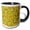 Black/White, variant on 3drose, Dynamic Abstract Hypnotic Radial Triangle Mosaic Background Design, 11oz Two-tone Red Mug