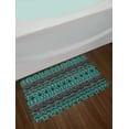 thumbnail image 2 of Tribal Bath Mat, Hand Drawn Ethnic Aztec Design Geometric Pattern with Sharp Shapes and Stripes, Non-Slip Plush Mat Bathroom Kitchen Laundry Room Decor, 29.5 X 17.5 Inches, Red Blue Teal, Ambesonne, 2 of 2