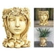 thumbnail image 5 of 2 piezas cara escultura cabeza maceta macetas suculentas decoración interior, 5 of 9