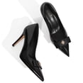 thumbnail image 4 of RONILURN Women's High Heels Pumps Closed Toe Bow Heels Pointed Toe Stiletto Dress Shoes for Women Party Work Wedding Shoes for Bride, 4 of 8