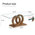 thumbnail image 4 of Noble House Double Ring Interwoven O-Shape Coffee Table,MDF Wood Grain Base,Natural, 4 of 10
