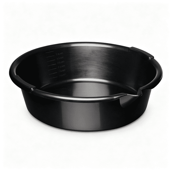 CURYMAY Oil Drain Pan 7-Quart Waste Automotive Fluid Change Container with Built-In Scale,Leak-Proof Spout&Splash Guard for Easy Car Maintenance Oil Catch Pan