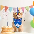 thumbnail image 3 of Dog Birthday Outfit Set - Bandana, Hat & Bow Tie - Soft Fabric for Parties/Photos - Accessory Set for Small Dogs, 3 of 3