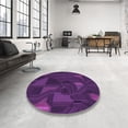 thumbnail image 4 of Ahgly Company Machine Washable Indoor Rectangle Transitional Dark Orchid Purple Area Rugs, 6' x 9', 4 of 7