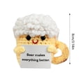 thumbnail image 2 of Desktop Ornament Hand Crocheted Woolen Glass Shaped Positive Energy Cartoon Small Home Decoration for Cheerful Atmosphere, 2 of 8