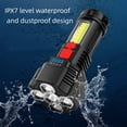 thumbnail image 4 of Rechargeable Portable Flashlight | Super Bright LED Searchlight Handheld | 5 T900 Wicks | 450m Long Range | USB Quick Charge | IPX7 Waterproof | 4 Light Modes | Home Outdoor Patrol | 13.5x6cm, 4 of 9
