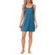 thumbnail image 2 of INSPIRAR CHIC Vestidos de Noche de Satén para Mujeres, Chemise, Vestido Deslizante, Vestido de Noche de Seda, S Azul, 2 of 6
