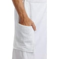 thumbnail image 5 of Fishers Finery Men's Terry Cloth Spa Wrap - Elastic Waistband with Snap Closure and Pocket (White, One Size Fits Most), 5 of 6