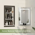 thumbnail image 2 of Hironpal White&Black 3-Tier Recessed Wall Mount Storage Cabinet – Sturdy Fully Assembled Wooden Utility Storage Shelf – Ideal for Home Kitchen, Bathroom, Laundry, Medicine Cabinet, 2 of 7