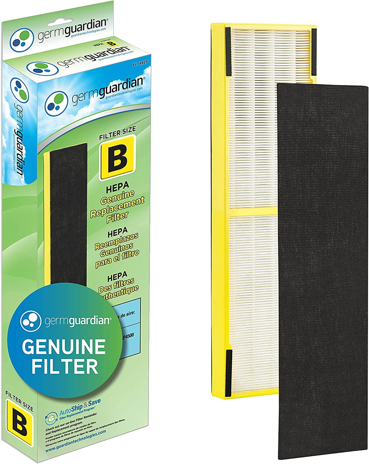 Germguardian FLT4825 HEPA Genuine Replacement Filter for Air Purifier