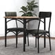 thumbnail image 3 of Yeshouse Juego de 2 sillas de comedor de metal para 2 personas, modernas sillas tapizadas de cocina, muebles compactos, ideales para desayunar en apartamentos, color negro, 3 of 7