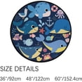 thumbnail image 3 of FREEAM Soft Foam Nursery Area Rugs 4 ft Cute Ocean Animals Whale Shark Dolphin Non Slip Play Mats for Kids Boys Girls Playing Room Living Room, 3 of 6