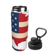 thumbnail image 2 of Daiia American Flag Map Printed 18 OZ Sports Insulated Kettle Drinking Cup Water Bottle Stainless Steel Kettle Portable Cup For Gym, 2 of 7