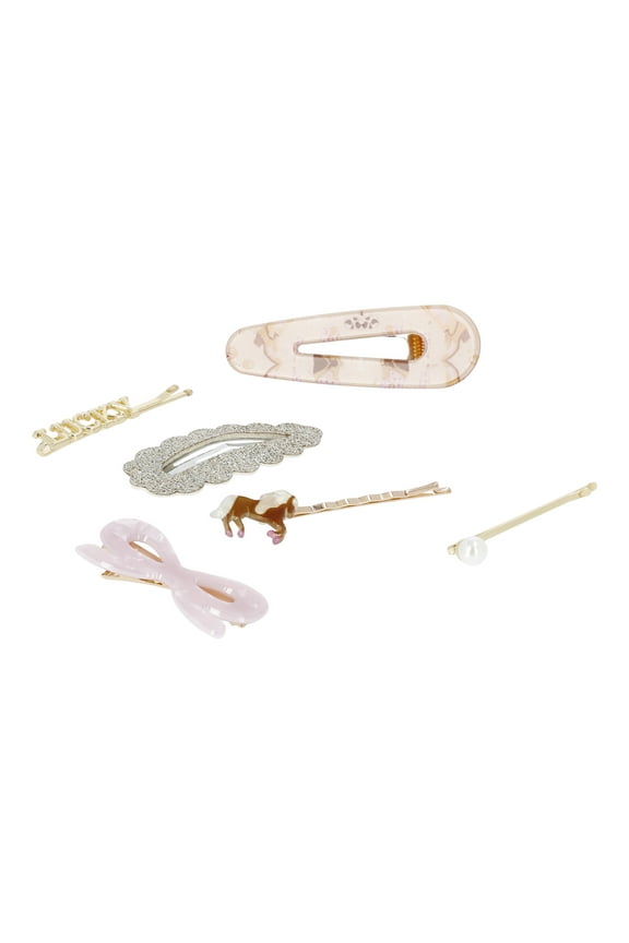 Lucky Hair Clip Set, 6-Piece