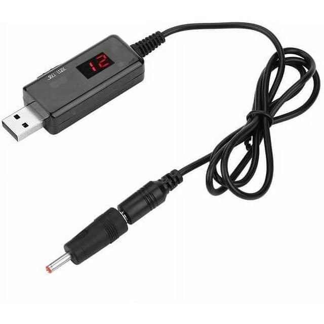 Cable convertidor elevador de voltaje de pantalla Laklulu Cable convertidor elevador USB/CC Enrutador elevador Cable convertidor elevador USB 9V/12V