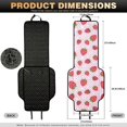thumbnail image 6 of FOR U DESIGNS Car Seat Cover Non-Slip Universal Car Accessories Pink Strawberry Flower Print, All-Season, Comfort, Washable Polyester, Quilted Car Accessories for Most Cars SUVs Trucks, 6 of 7