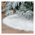 thumbnail image 1 of Pie de Arbol de Navidad Afelpado, Falda para Árbol Tipo Piel Artificial Esquimal (Blanco, Grande), 1 of 6