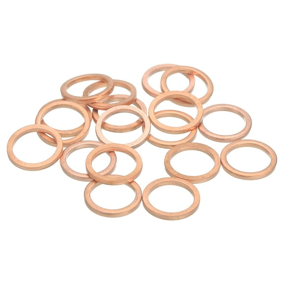 18Pcs Flat Washer, 14mm ID, 18mm OD, 2mm Thick for Bolts Screws Machinery