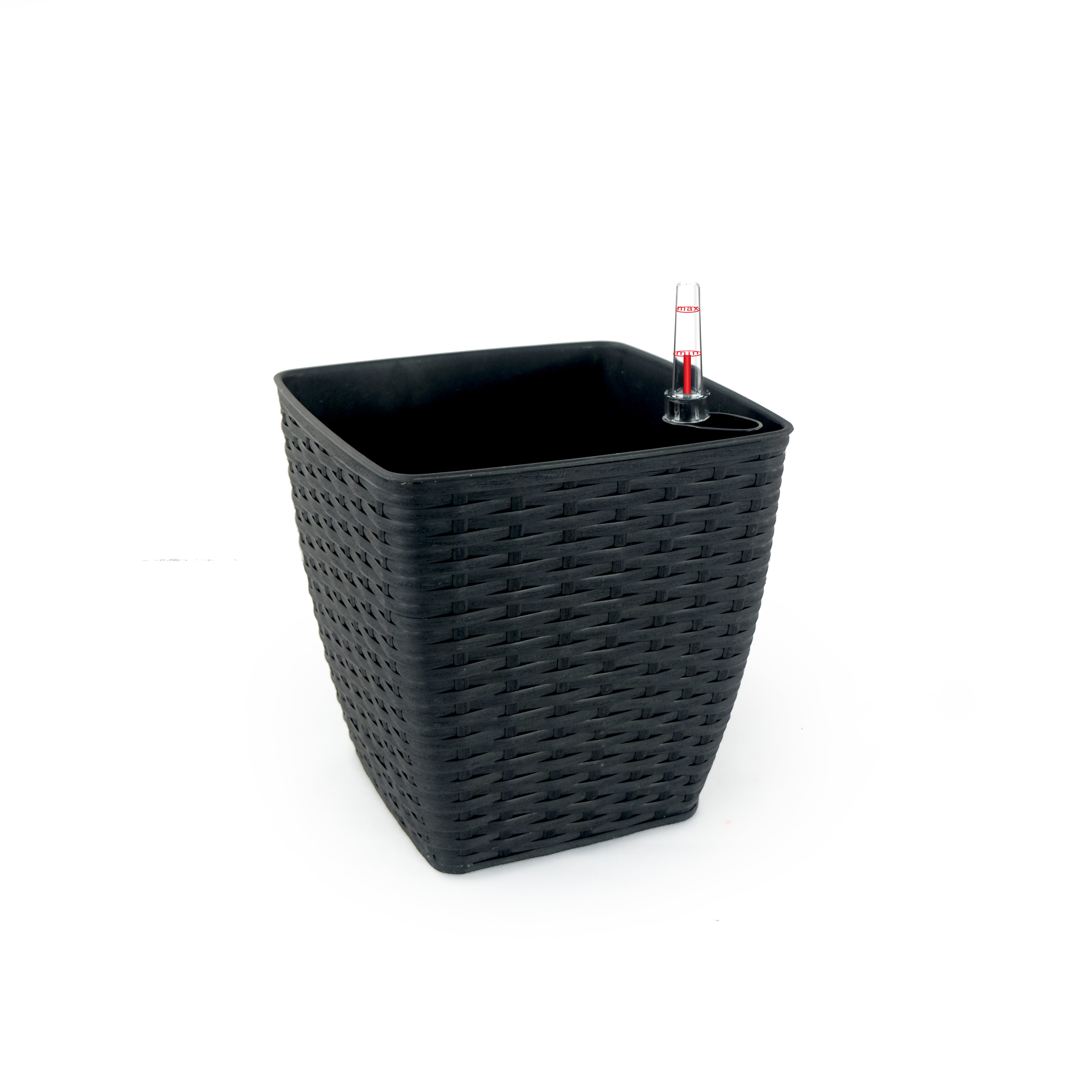 2 pack Self-watering Planter - Hand Woven Wicker - Thin Square