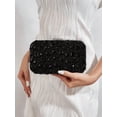 thumbnail image 3 of REMANLAND Women's   Rhinestone Evening Clutch Purse, Black, 3 of 6