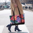 thumbnail image 4 of FORMRS Canvas Laptop Tote Bag for Women with 15.6" Computer Compartments Shoulder Handbag, Serene Floral Pattern, 4 of 7