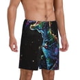 thumbnail image 2 of Fotbe colorful flames dinosaur Pantalones Cortos de Pijama para Hombre, Ropa de Dormir, Pantalones de Pijama Cortos para Hombre-3X-Large, 2 of 6