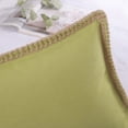 thumbnail image 5 of Phantoscope Farmhouse Burlap Linen Tailored Edge Series Decorative Throw Pillow, 18" x 18", Water Green, 1 Pack, 5 of 5