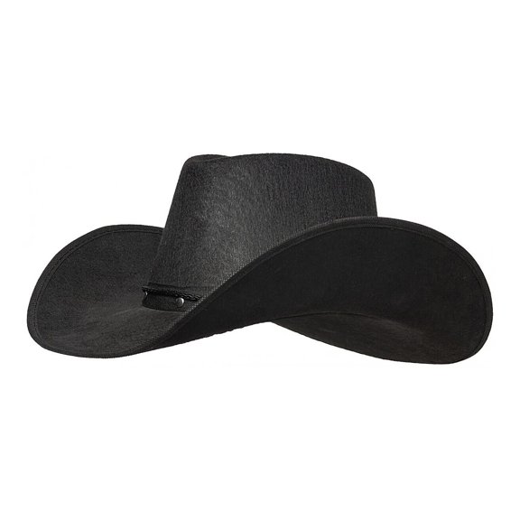 Disfraz de vaquero con capucha, unisex, de polipopelina negra, para adulto