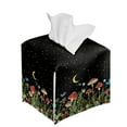 thumbnail image 6 of ZUXONGSY Mushroom Square Tissue Box Cover Moon 2 Packs Modern PU Leather Tissue Box Holder Easy to Clean Tissue Box Cover Case Waterproof Square Tissue Box Organizer Kitchen Decor, 6 of 7