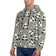thumbnail image 3 of Naloa Panda With Crown And Stars Men's Casual Hooded Collar Drawstring Hoodies Pullover Sweatshirts Casual Long Sleeve Shirts-4X-Large, 3 of 7