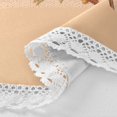 thumbnail image 3 of 60 Inch Round Tablecloth with White Lace Trim Fall Table Cover for Elegant Dining Decor Bluebird on Elegant Branch, 3 of 8
