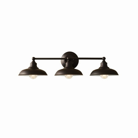 Better Homes & Gardens Modern Farmhouse Triple Wall Scones 3-Light Vanity Light  Oil Rubbed Bronze