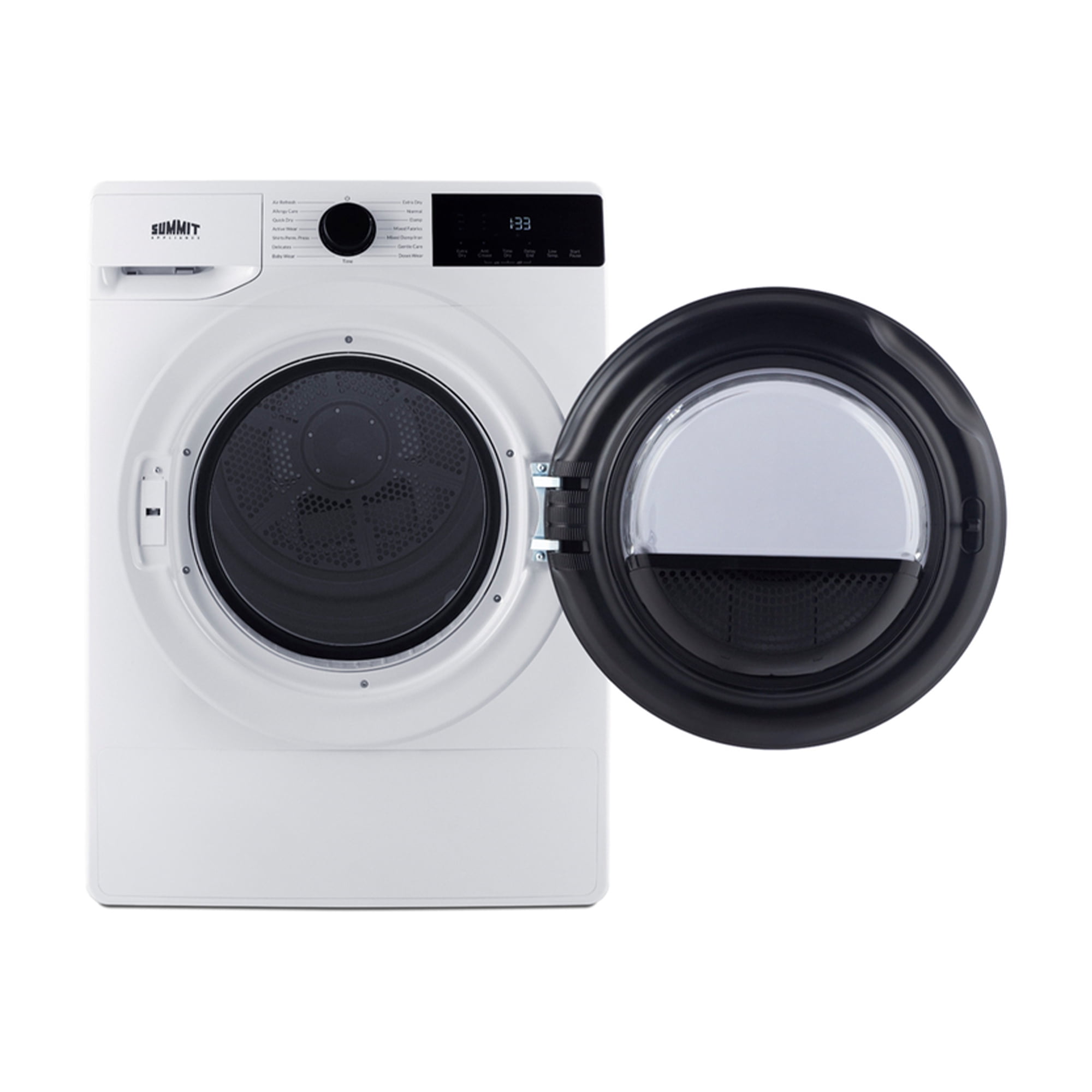 Summit 4.1 cu.ft. Dryer, ENERYSTAR Certified, 208-240V, 15.4 lbs Load, 24 Inch Wide, White - SLDV342