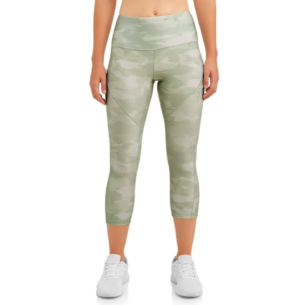 RBX Women's Active Camo Print Capri Leggings