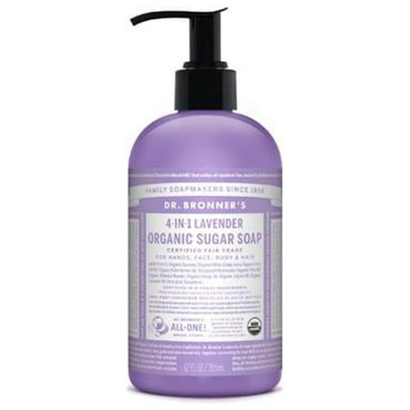 Dr. Bronner's Organic Lavender Sugar Pump Soap 12oz