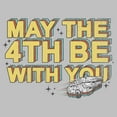 thumbnail image 2 of Women's Star Wars Millennium Falcon May the 4th Be With You Graphic Tee Athletic Heather X Large, 2 of 4