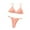 Pink, variant on KYAIGUO Women Beach Bikini Set Two Piece Swimsuit Triangle Bathing Suits Double Shoulder Straps Bikini Set Solid Color Swimwear
