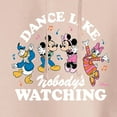 thumbnail image 3 of Disney - Mickey & Friends - Daisy, Minnie, Donald Duck, & Mickey - Dance Like Nobody's Watching - Juniors Cropped Pullover Hoodie, 3 of 5