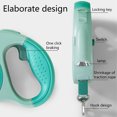 thumbnail image 3 of Retractable Dog Leash with LED Flashlight, 360°Tangle Free Long Leash with Poop Bag Dispenser(Green), 3 of 8