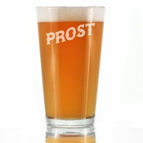 Bevvee Pint Glass 16 oz Cheers German Prost Beer Enthusiast Gifts Beer Glasses