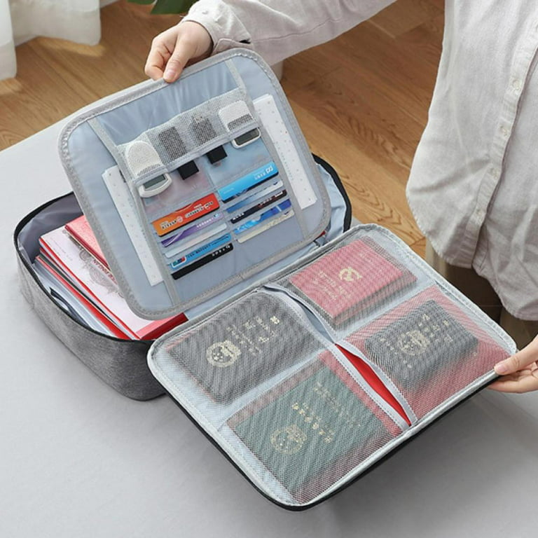 Documents Storage Box Organizer Lock Home Travel Papers Office File  Password Box