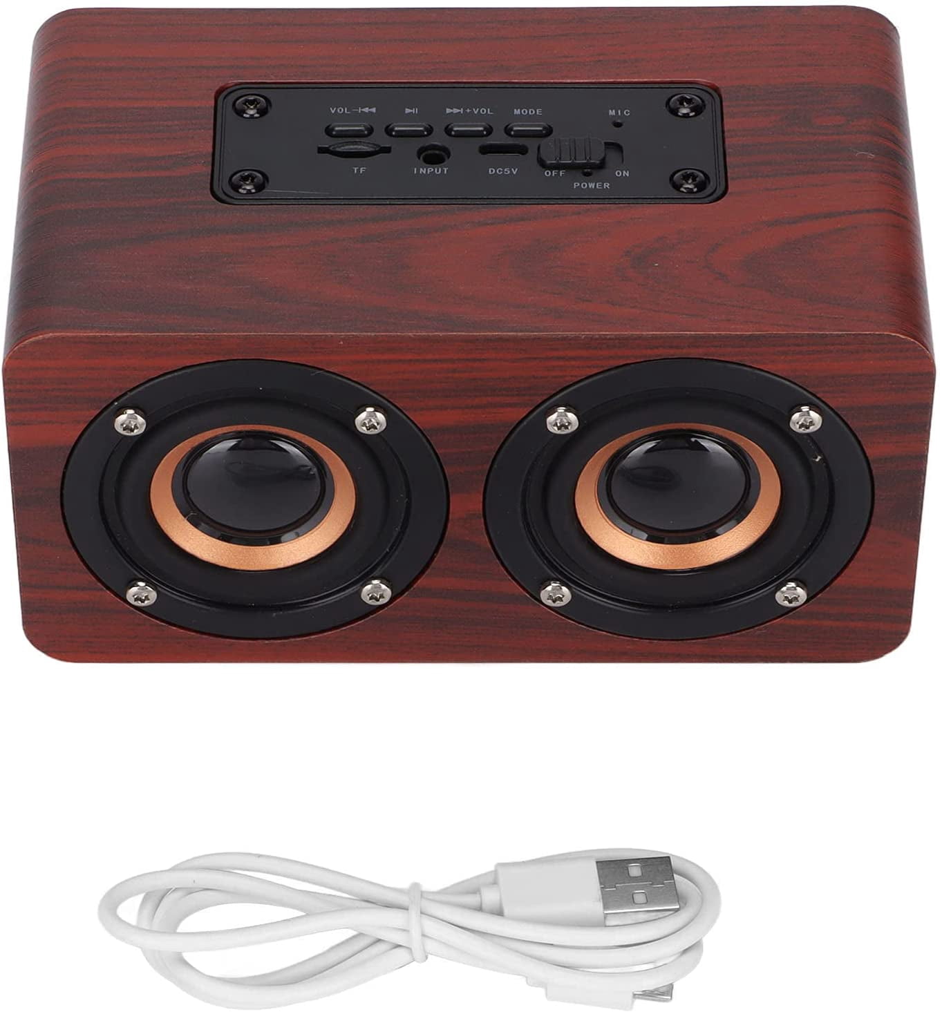 Retro Classic Wood Bluetooth Speaker for Home Office Kitchen