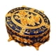 thumbnail image 4 of Joyero de estilo vintage, joyero, decoración del hogar, delicado estuche para tesoros. Azul oscuro, 4 of 9