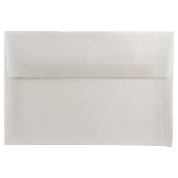 JAM Paper A8 Translucent Envelopes, 5.5x8.1, Clear, 1000/Carton