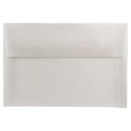 UPC: 0707152641067 | JAM A8 Translucent Envelopes  5.5×8.1  Clear  50/Pack
