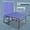 Blue + MDF#471, variant on Portable 8ft Mid-Size Table Tennis Table for Indoor Games: Foldable Ping Pong Set with Net, 2 Paddles and 3 Balls, Black MDF