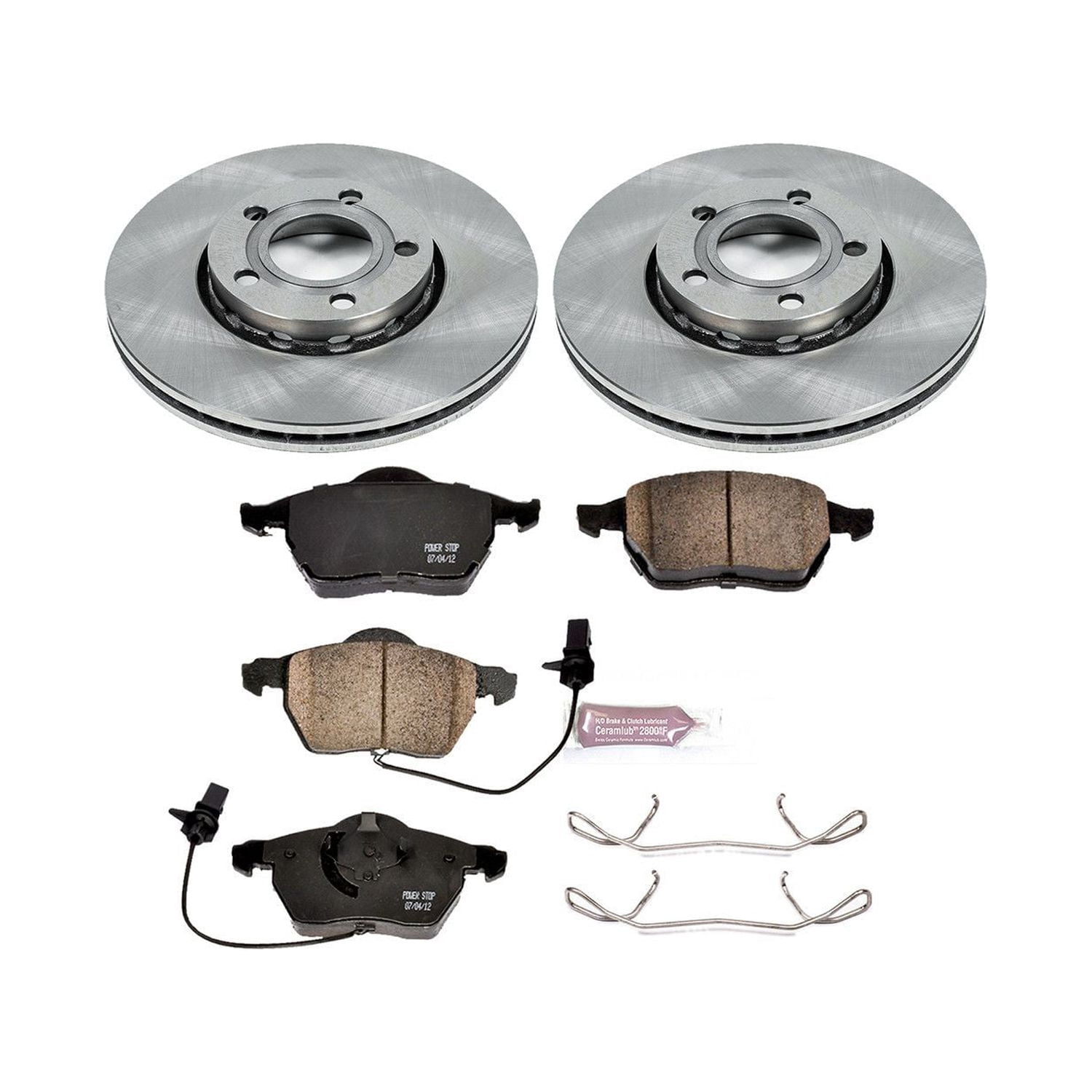Power Stop Front Stock Replacement Brake Pad and Rotor Kit KOE528