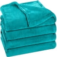 thumbnail image 1 of Fleece Blanket Queen Size Turquoise 300Gsm Luxury Bed Blanket Anti-Static Fuzzy Soft Couverture Microfiber, 1 of 4
