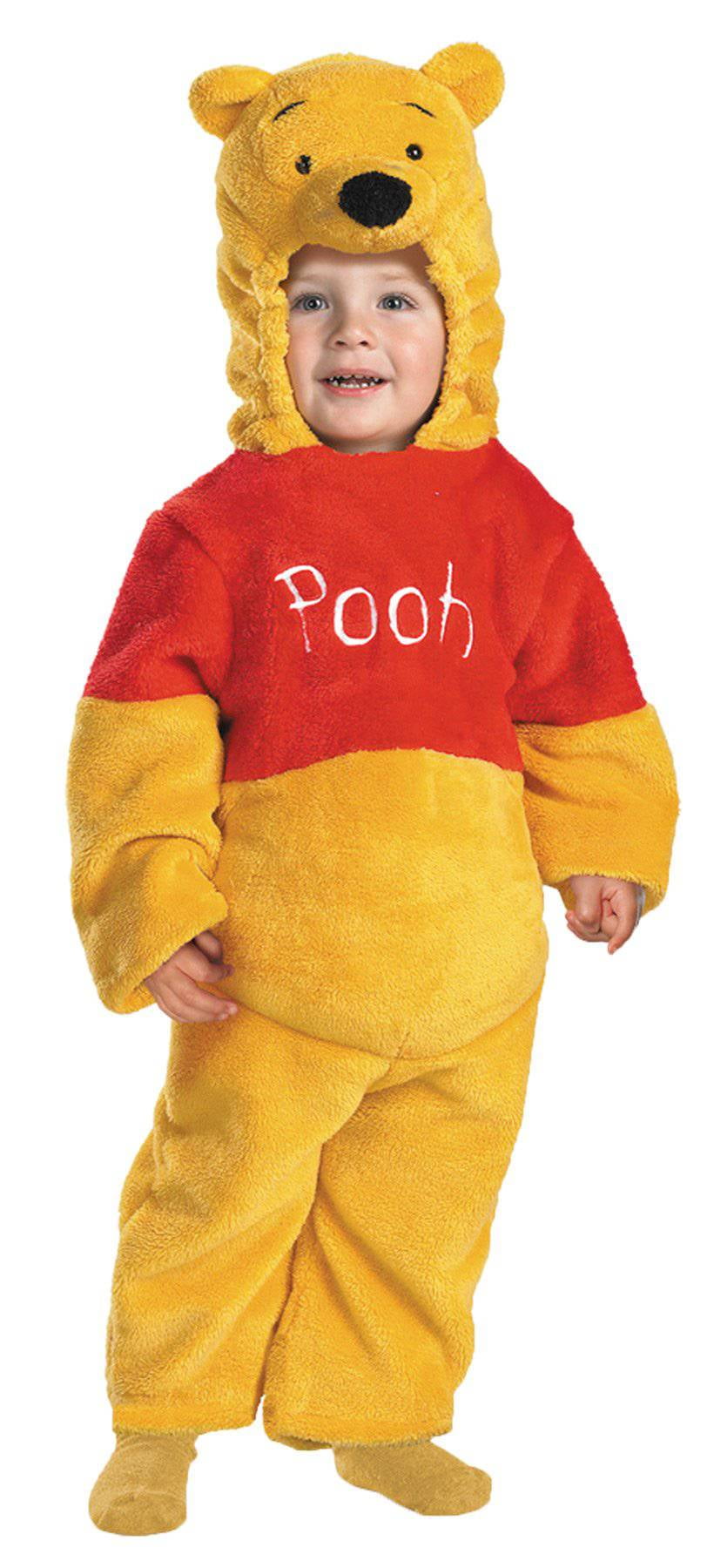 Pooh Deluxe Plush Child Costume Yellow Jumpsuit Halloween Fancy Dress Disguise